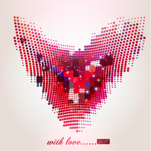 free vector Abstract heart-shaped pattern vector